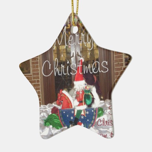 Vrolijk kerstfeest Feestdagen weg van huis Collect Keramisch Ornament (Links)