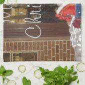 Vrolijk kerstfeest Feestdagen weg van huis Collect Theedoek (Gevouwen)