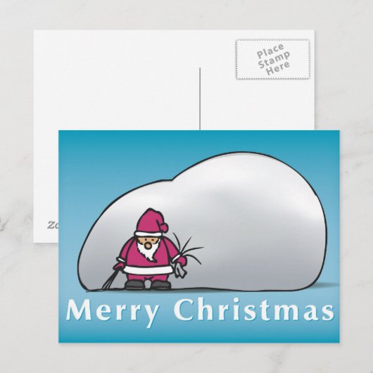 Vrolijk kerstfeest feestdagenkaart (Voorkant / Achterkant)