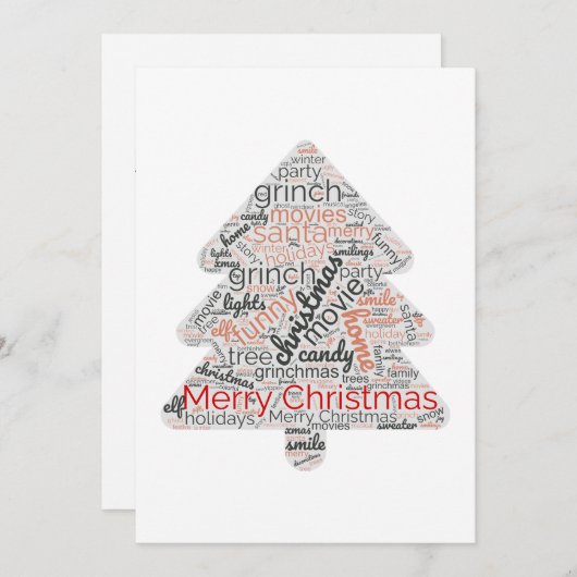 Vrolijk kerstfeest feestdagenkaart (Voorkant / Achterkant)