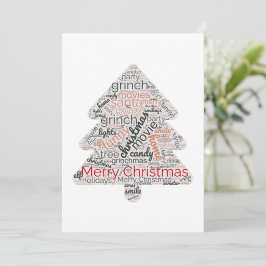 Vrolijk kerstfeest feestdagenkaart (Staand voorkant)