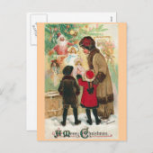 Vrolijk kerstfeest feestdagenkaart (Voorkant / Achterkant)