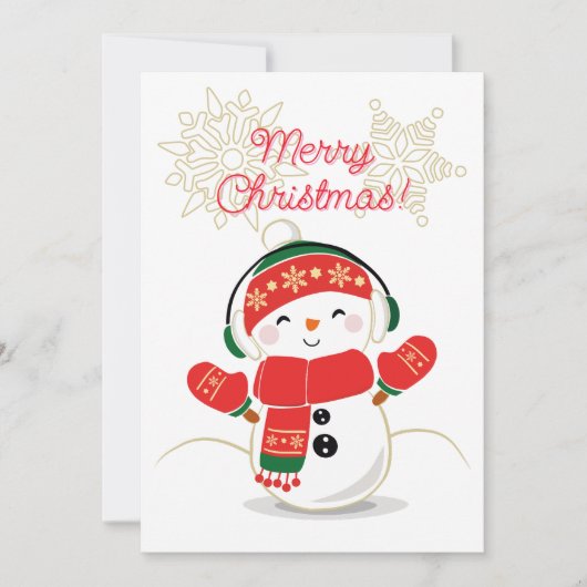 Vrolijk kerstfeest feestdagenkaart (Voorkant)