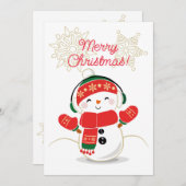 Vrolijk kerstfeest feestdagenkaart (Voorkant / Achterkant)