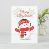 Vrolijk kerstfeest feestdagenkaart (Staand voorkant)