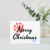 Vrolijk kerstfeest feestdagenkaart (Staand voorkant)