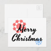 Vrolijk kerstfeest feestdagenkaart (Voorkant / Achterkant)