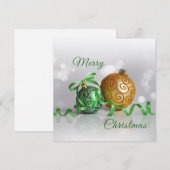 Vrolijk kerstfeest feestdagenkaart (Voorkant / Achterkant)