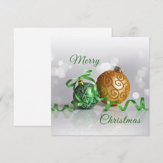 Vrolijk kerstfeest feestdagenkaart (Voorkant / Achterkant)