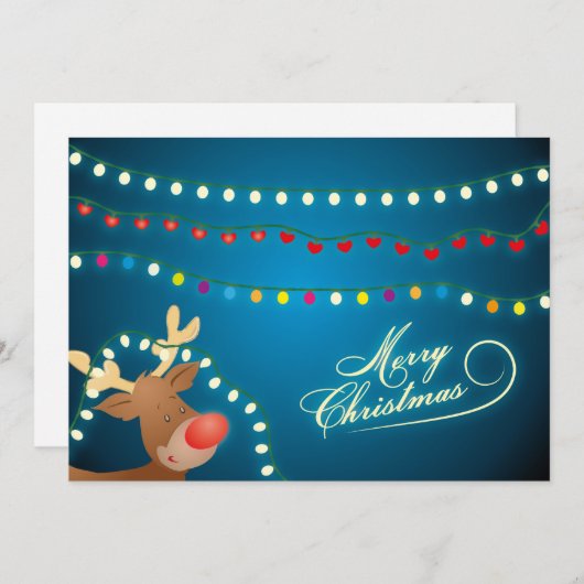 Vrolijk kerstfeest feestdagenkaart (Voorkant / Achterkant)