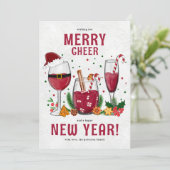 Vrolijk kerstfeest feestdagenkaart (Staand voorkant)