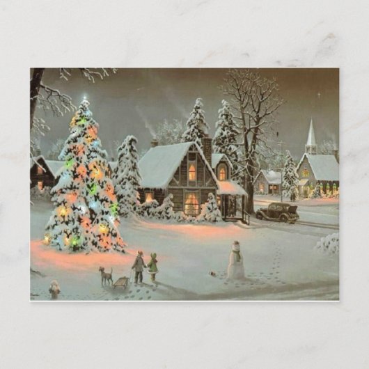Vrolijk kerstfeest feestdagenkaart (Voorkant)