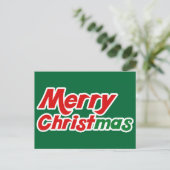 Vrolijk kerstfeest feestdagenkaart (Staand voorkant)