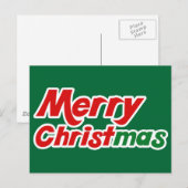 Vrolijk kerstfeest feestdagenkaart (Voorkant / Achterkant)