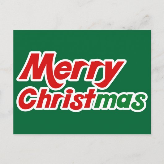 Vrolijk kerstfeest feestdagenkaart (Voorkant)