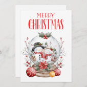 Vrolijk kerstfeest feestdagenkaart (Voorkant / Achterkant)