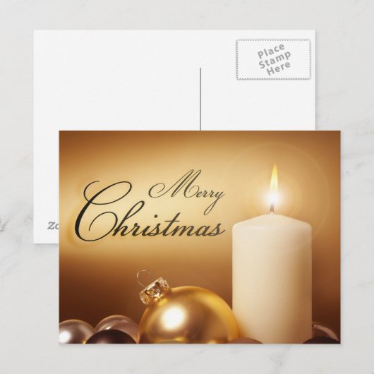 Vrolijk kerstfeest feestdagenkaart (Voorkant / Achterkant)