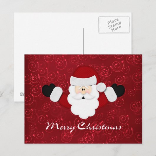 Vrolijk kerstfeest feestdagenkaart (Voorkant / Achterkant)