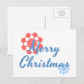 Vrolijk kerstfeest feestdagenkaart (Voorkant / Achterkant)