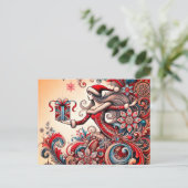 Vrolijk kerstfeest feestdagenkaart (Staand voorkant)