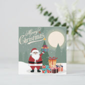 Vrolijk kerstfeest feestdagenkaart (Staand voorkant)