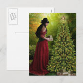 Vrolijk kerstfeest feestdagenkaart (Voorkant / Achterkant)