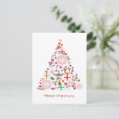 Vrolijk kerstfeest feestdagenkaart (Staand voorkant)