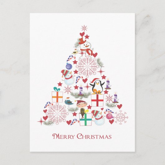 Vrolijk kerstfeest feestdagenkaart (Voorkant)