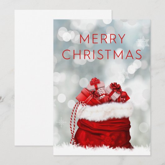 Vrolijk kerstfeest feestdagenkaart (Voorkant / Achterkant)