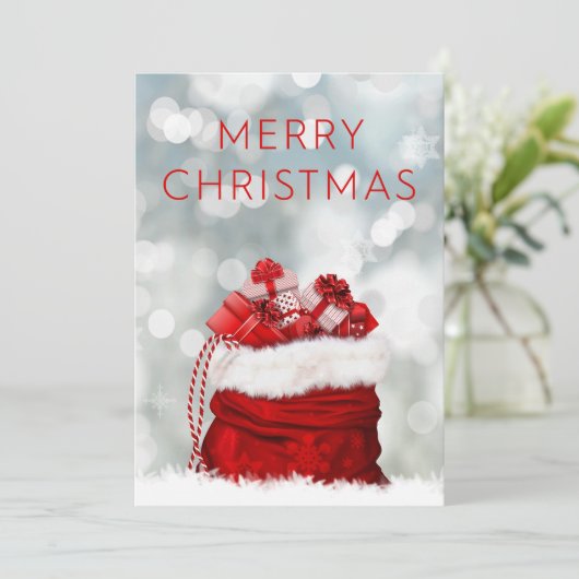 Vrolijk kerstfeest feestdagenkaart (Staand voorkant)