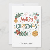 Vrolijk kerstfeest feestdagenkaart (Voorkant)