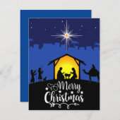 Vrolijk kerstfeest feestdagenkaart (Voorkant / Achterkant)