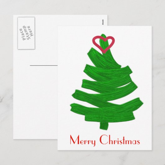 Vrolijk kerstfeest feestdagenkaart (Voorkant / Achterkant)