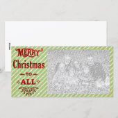 Vrolijk kerstfeest feestdagenkaart (Voorkant / Achterkant)