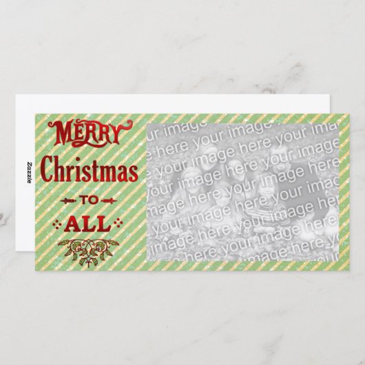 Vrolijk kerstfeest feestdagenkaart (Voorkant / Achterkant)