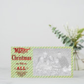 Vrolijk kerstfeest feestdagenkaart (Staand voorkant)