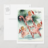 Vrolijk kerstfeest feestdagenkaart (Voorkant / Achterkant)