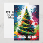 Vrolijk kerstfeest feestdagenkaart (Voorkant / Achterkant)