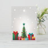 Vrolijk kerstfeest feestdagenkaart (Staand voorkant)