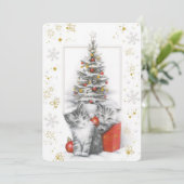 Vrolijk kerstfeest  feestdagenkaart (Staand voorkant)