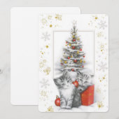 Vrolijk kerstfeest  feestdagenkaart (Voorkant / Achterkant)