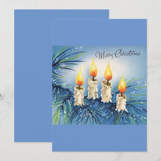 Vrolijk kerstfeest feestdagenkaart (Voorkant / Achterkant)