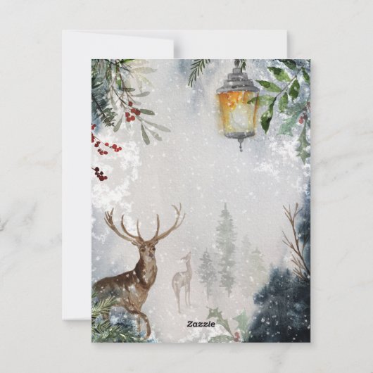 Vrolijk kerstfeest feestdagenkaart (Achterkant)