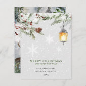 Vrolijk kerstfeest feestdagenkaart (Voorkant / Achterkant)