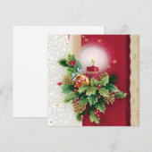 Vrolijk kerstfeest feestdagenkaart (Voorkant / Achterkant)