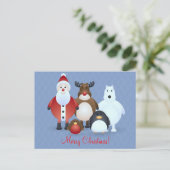 Vrolijk kerstfeest feestdagenkaart (Staand voorkant)