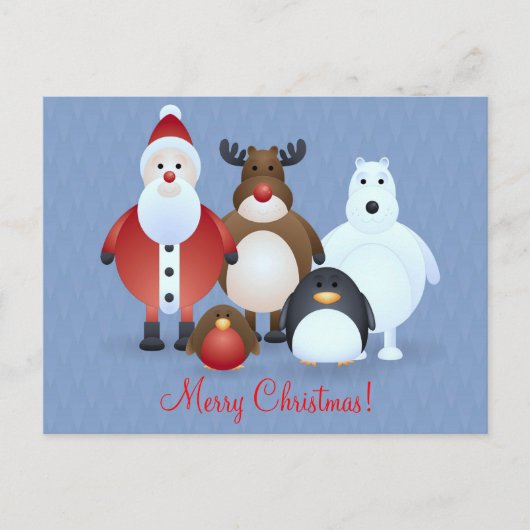 Vrolijk kerstfeest feestdagenkaart (Voorkant)