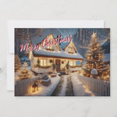 Vrolijk kerstfeest feestdagenkaart (Voorkant)