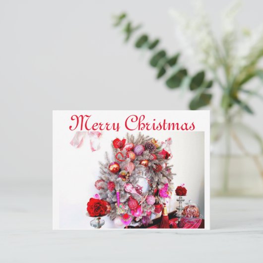 Vrolijk kerstfeest feestdagenkaart (Staand voorkant)