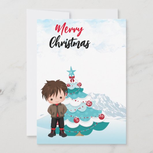 Vrolijk kerstfeest feestdagenkaart (Voorkant)